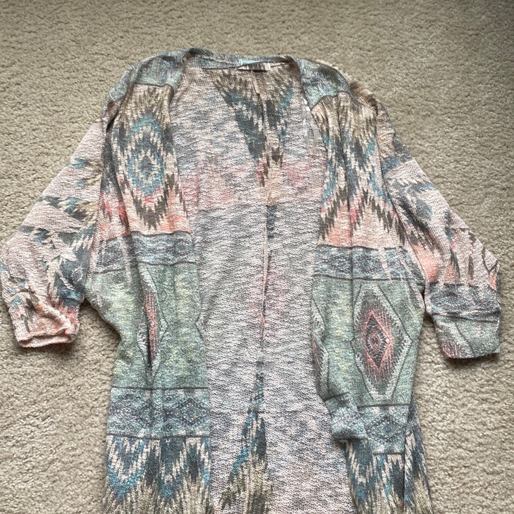 Long southwestern cardigan